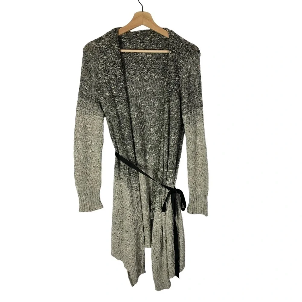 Simply‎ Vera Vera Wang Gray Ombre Knit Cardigan Sweater M
